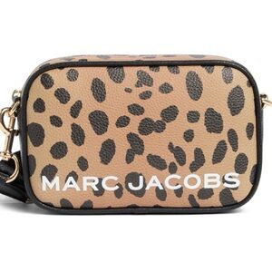 NWT Marc Jacobs Leopard Print Camera Crossbody in Tan and Black